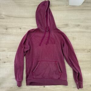 The North Face Women’s Purple Spell out Logo Pullover Hoodie Jacket Size Large